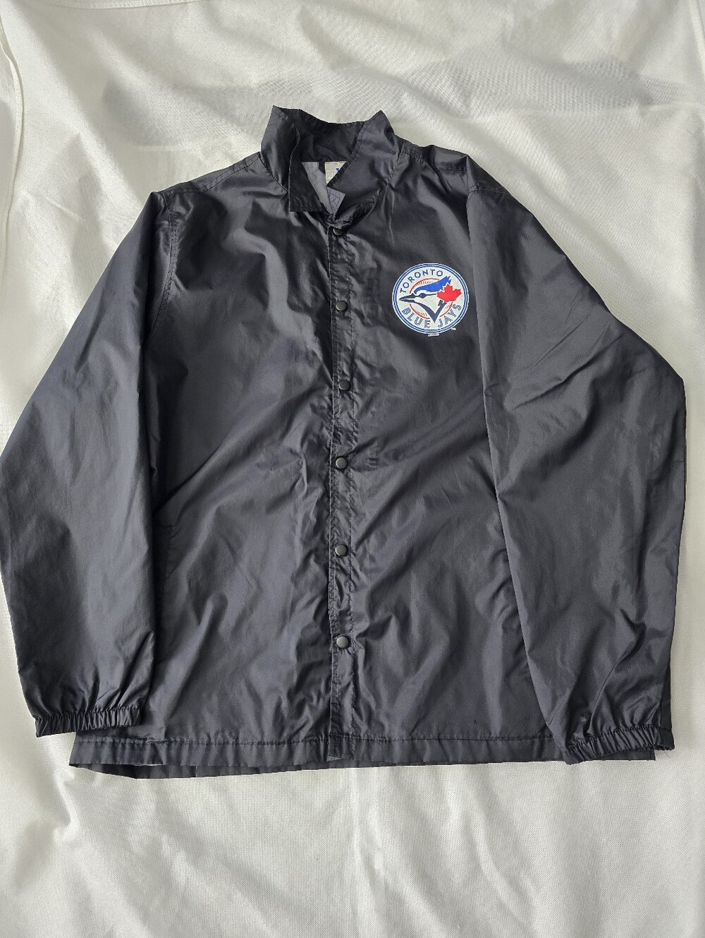 Toronto Blue Jays Black Windbreaker Jacket Size XL